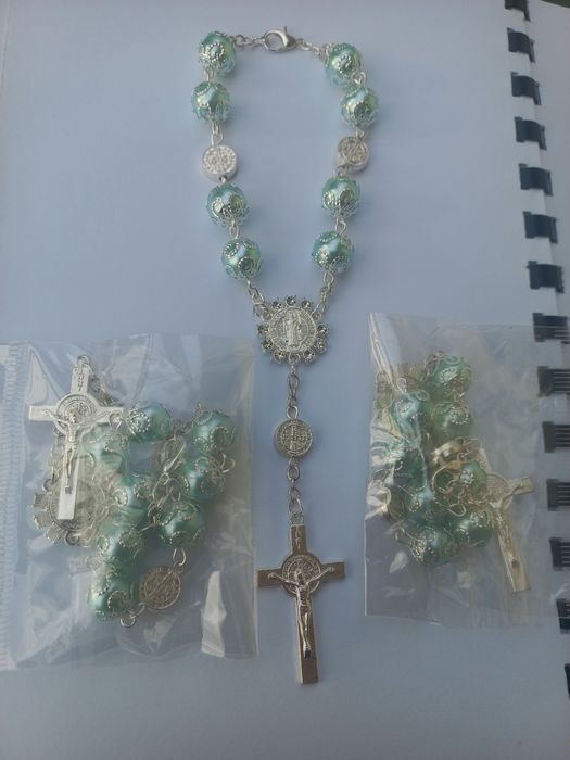 Terço para espelho de carro ou pulseira - Dezena - Rosário