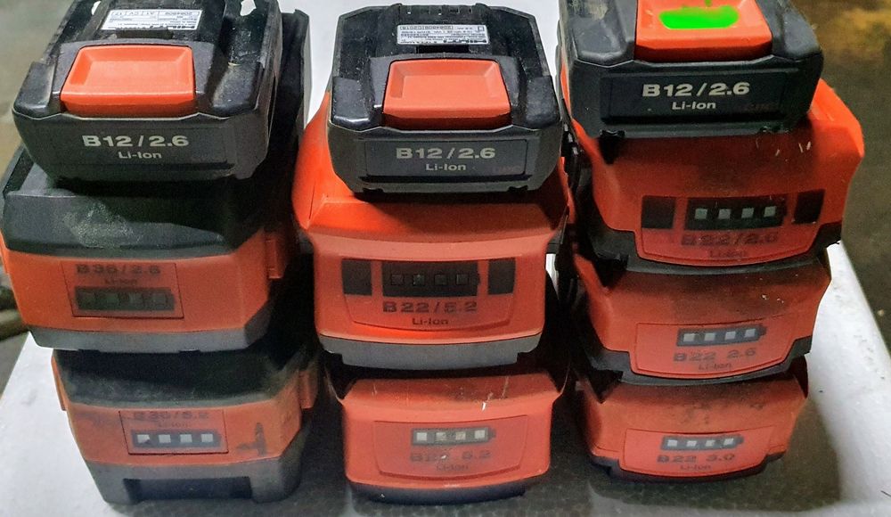 Hilti B22 1.6 2.6 3.0 5.2 8.0 B36 6.0 3.9 9.0 baterie uszkodzone