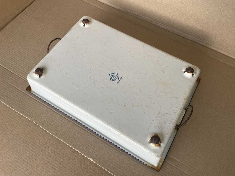 MINCHIN – Tabuleiro cirúrgico vintage, esmaltado.