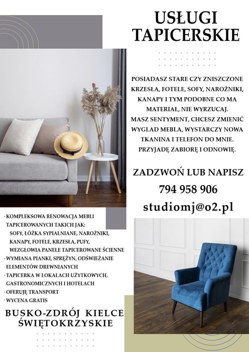 Tapicer MJ Busko Kielce Świętokrzyskie