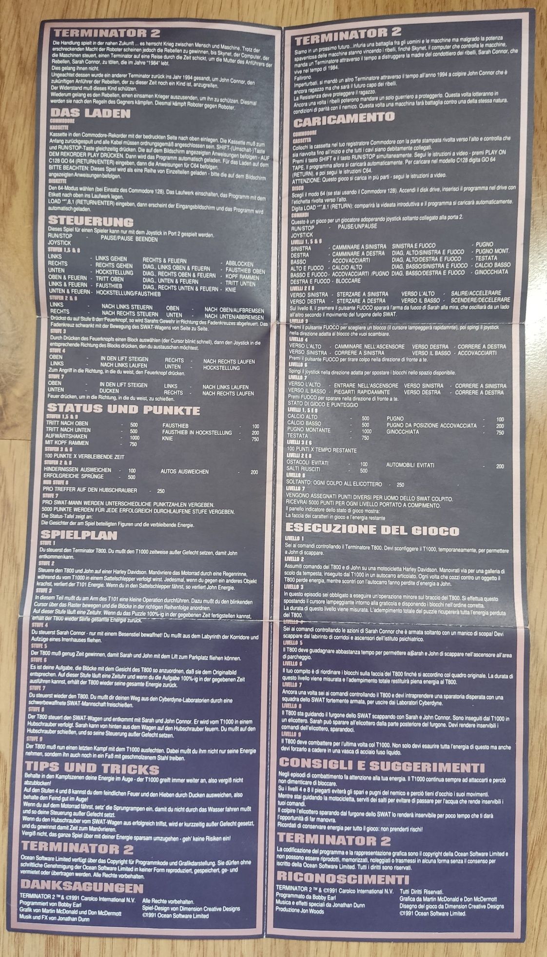 Terminator 2 Judgment Day Commodore 64/128