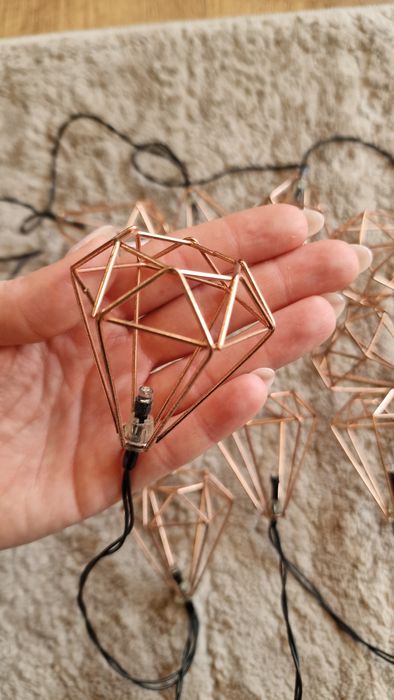 Lampki/łańcuch dekoracyjny LED, rose gold