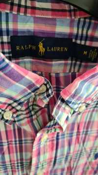 Koszula męska Ralph Lauren M kolorowa krata bawełna jak nowa