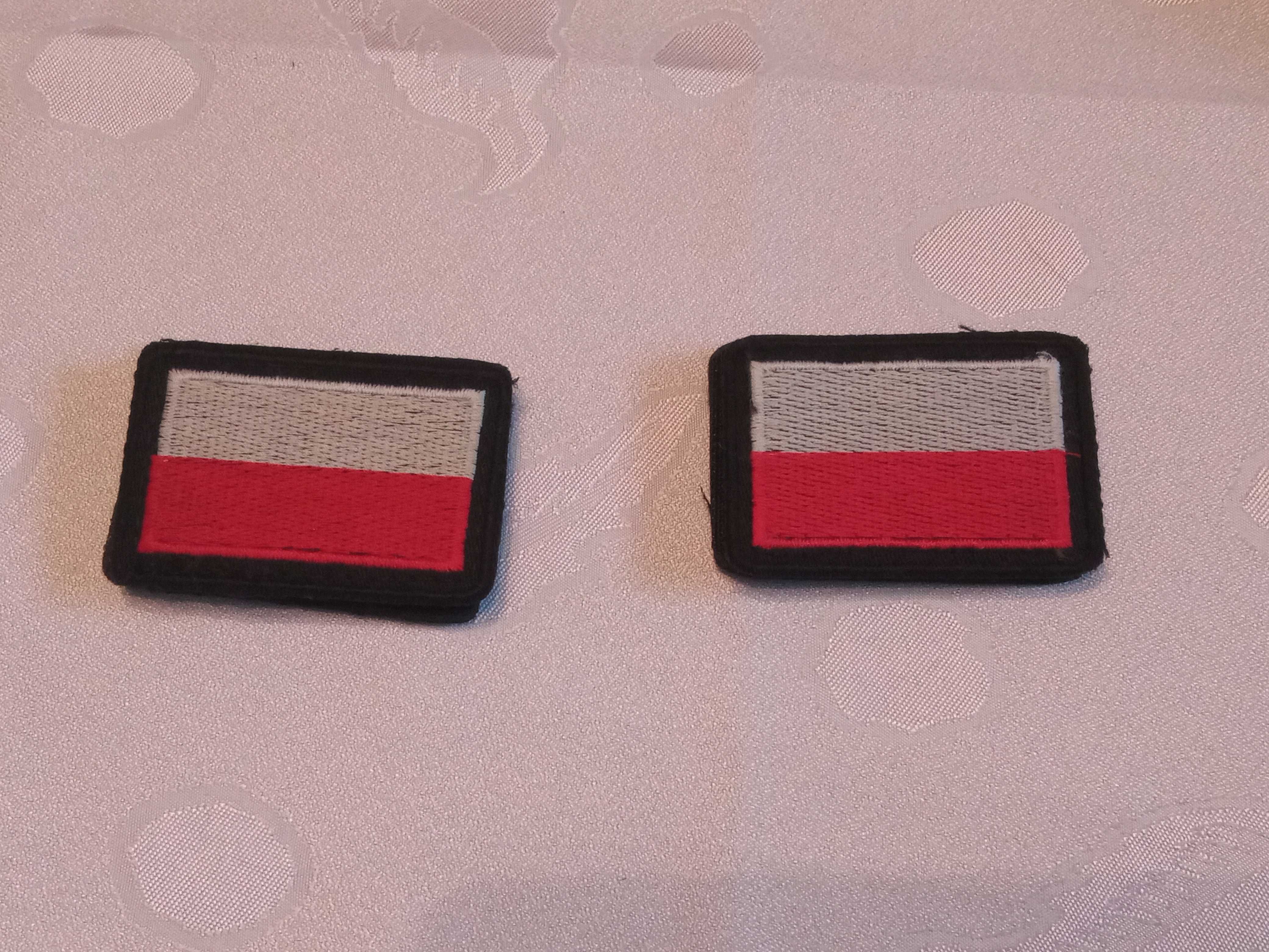 Flaga Polski haftowana na mundur z rzepem 1 kpl.