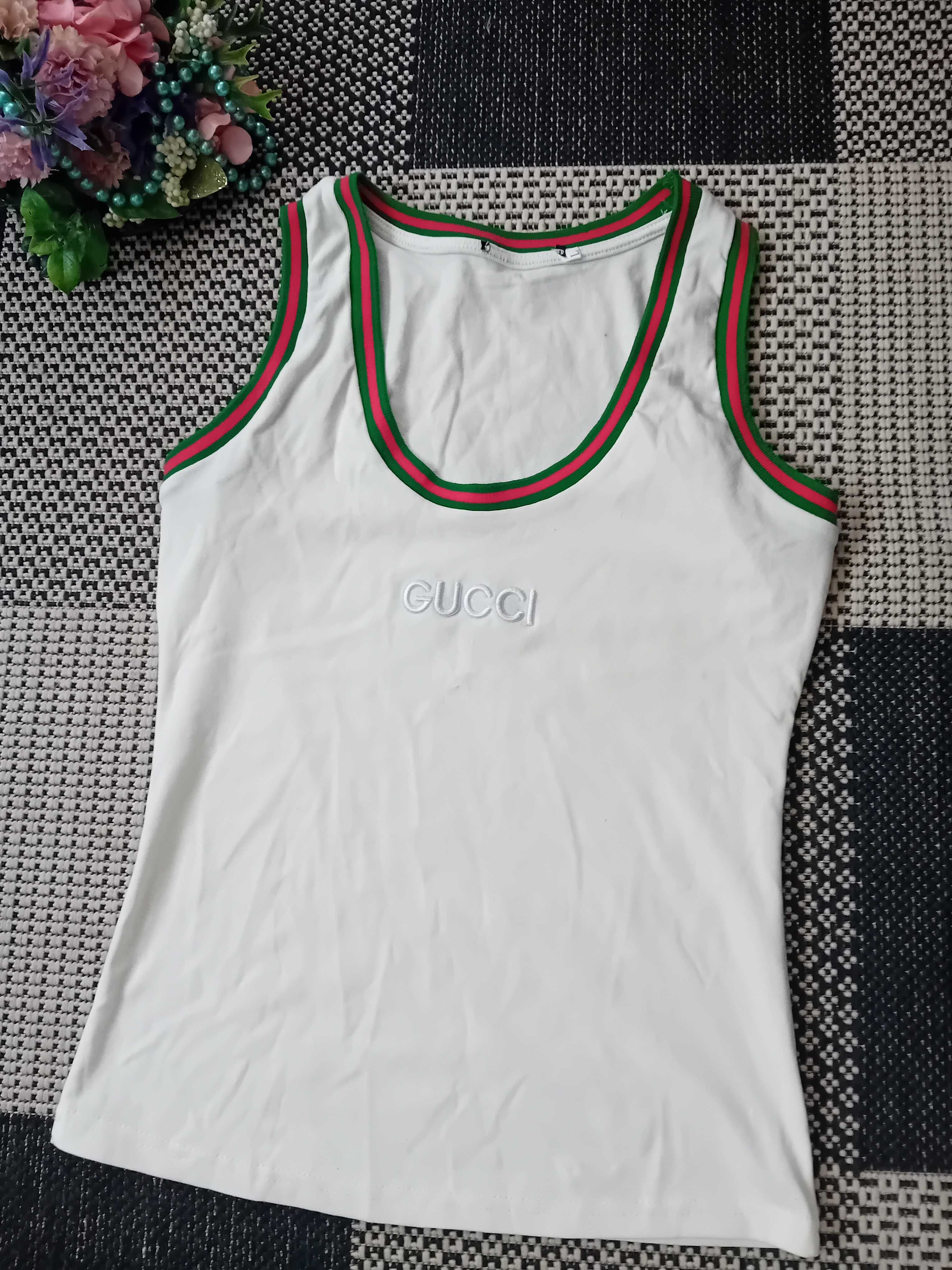 GUCCI Bokserka bluzka na ramiączka