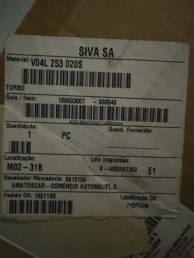 Turbo novo Garret , Seat , Vw golf , audi etc