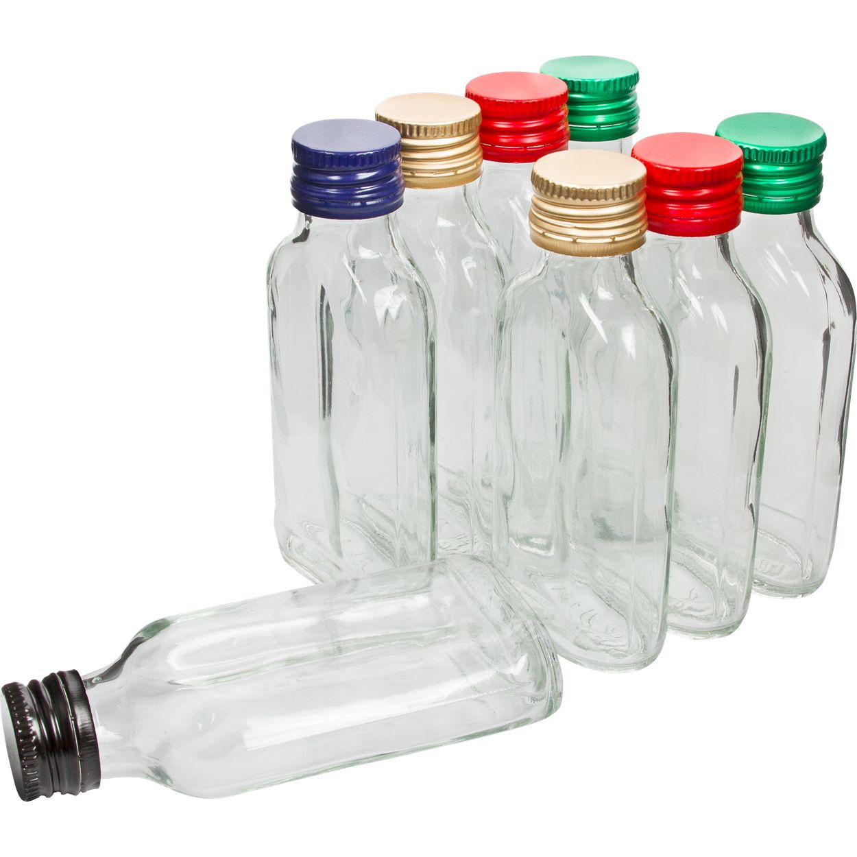 Butelka na nalewki piersiówka 100 ml+ zakrętka 8 szt. BROWIN