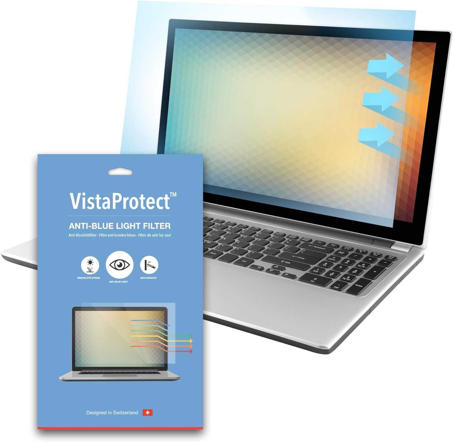 VistaProtect filtr niebieskiego światła laptopa (13 i 14 cali)