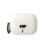 Etui Karl Lagerfeld Silicone Karl Head 3D Na Airpods Pro 2 - Białe