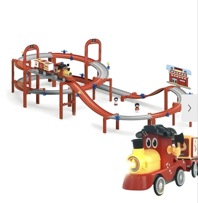 Залізна дорога велика/ на батарейках паравоз/ конструктор