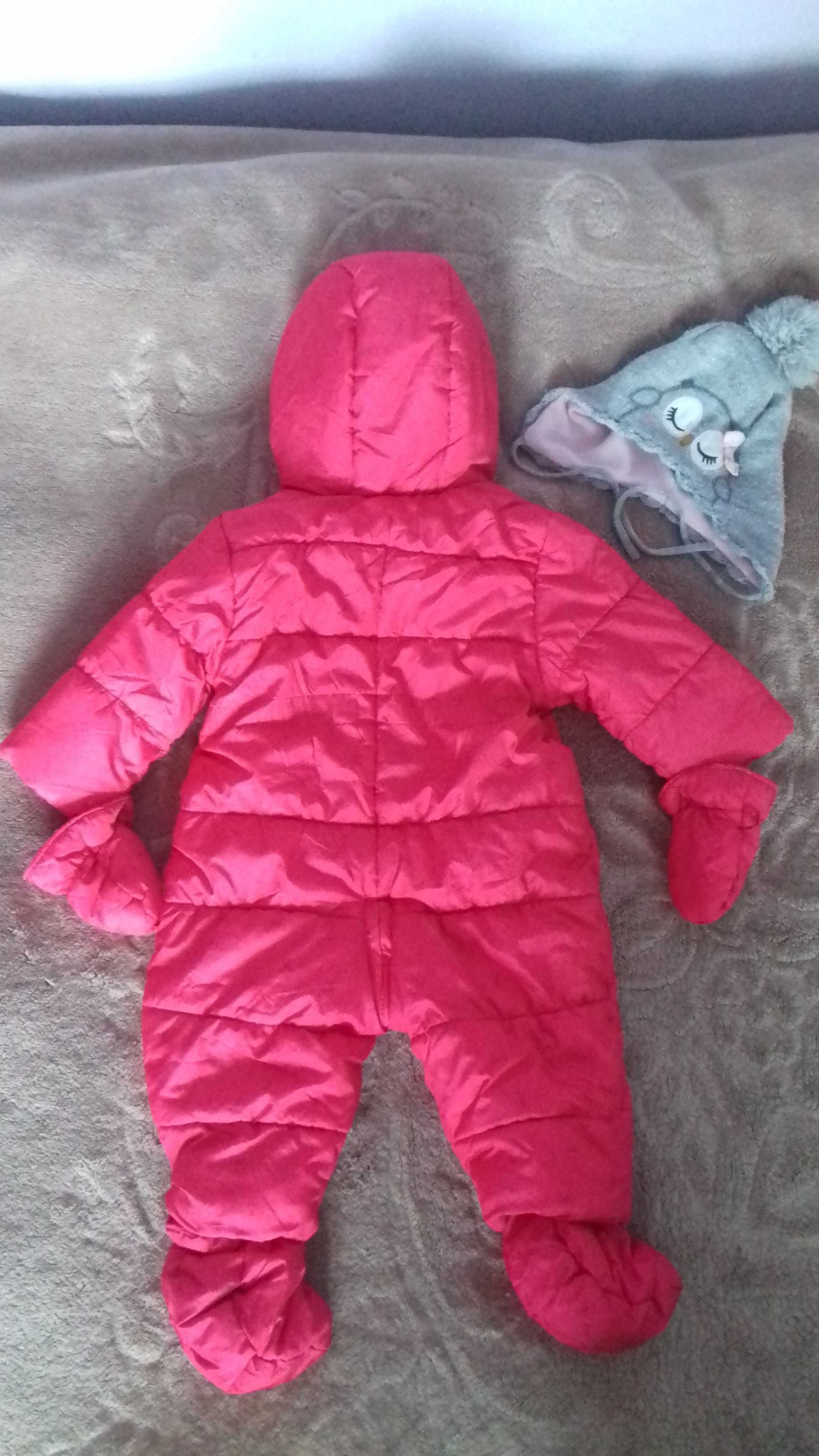 Kombinezon 74 zimowy C&A  czapka H&M gratis
