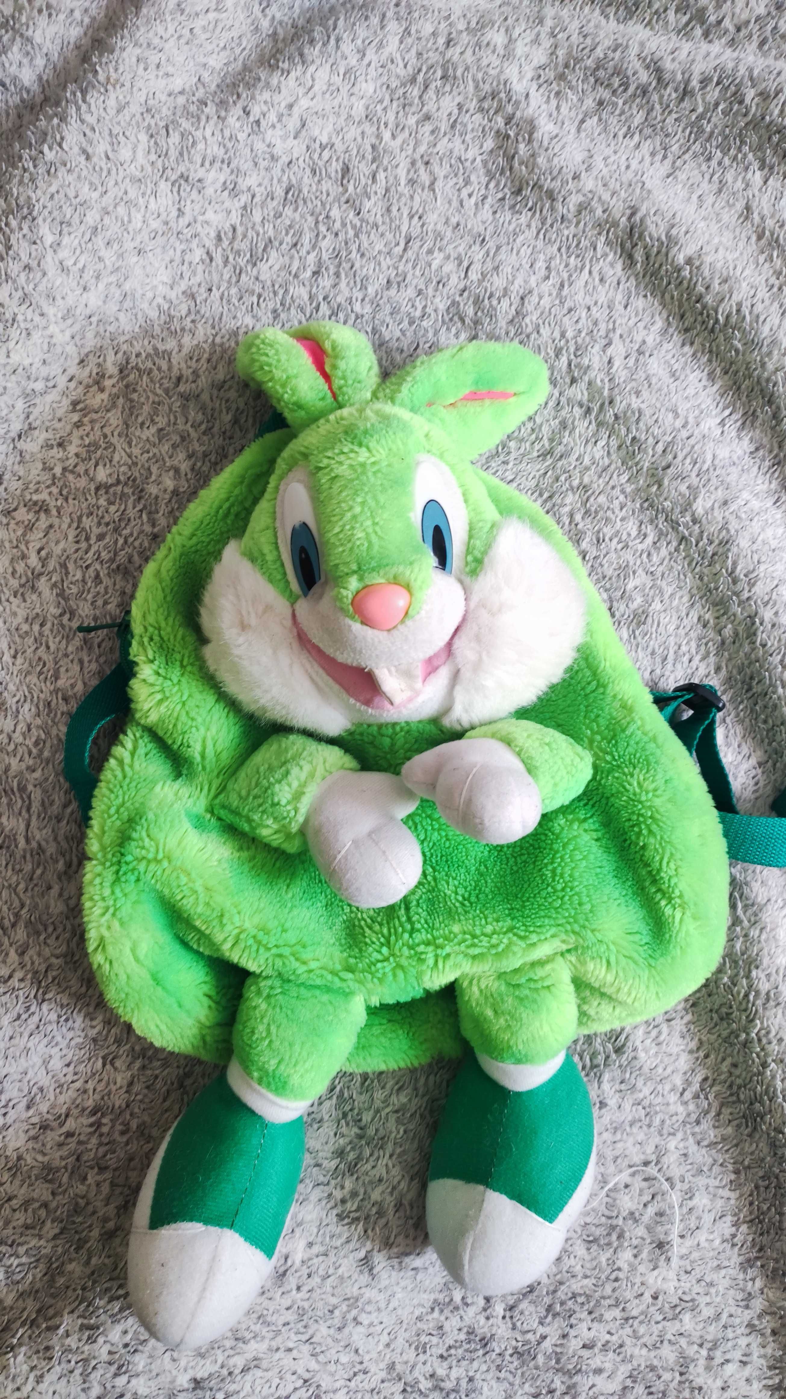 Plecak dla chłopca zielony królik
