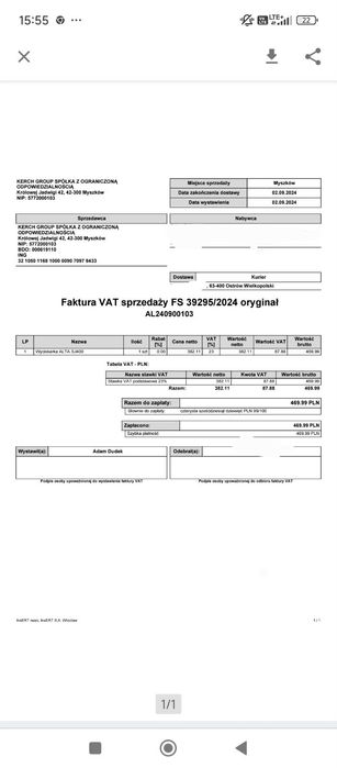 Wyciskarka/sokownik gwarancja