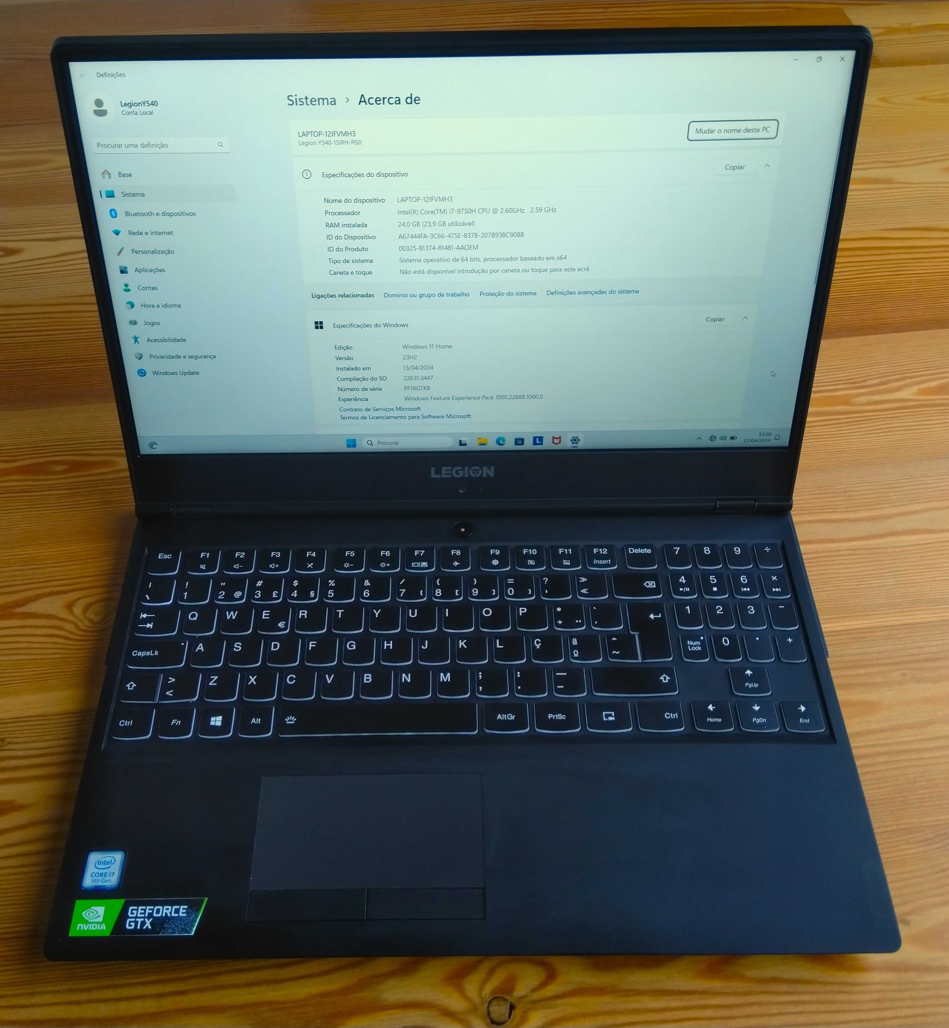 Lenovo Legion Intel core i7