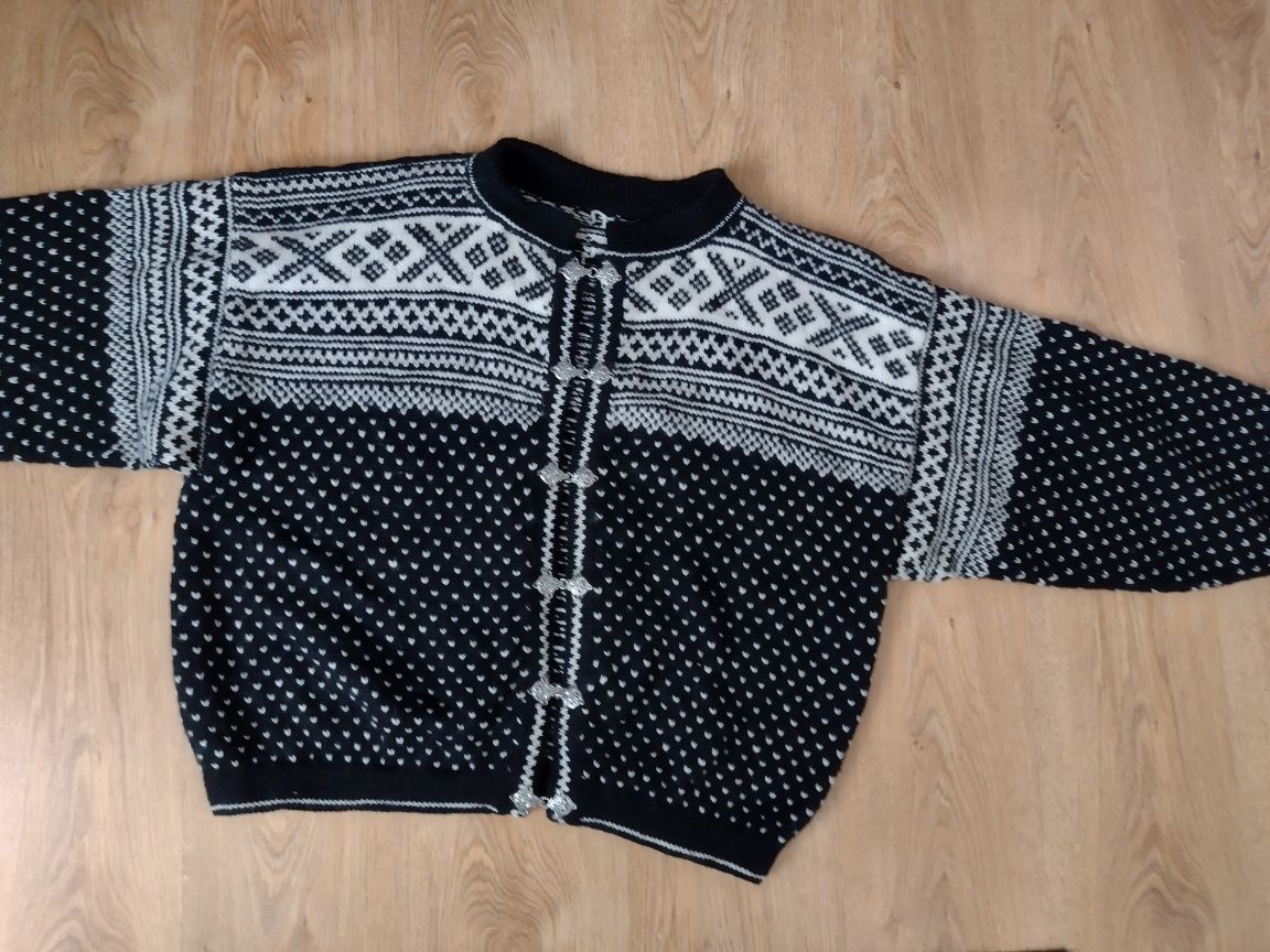 Vintage retro sweter męski rozpinany kardigan