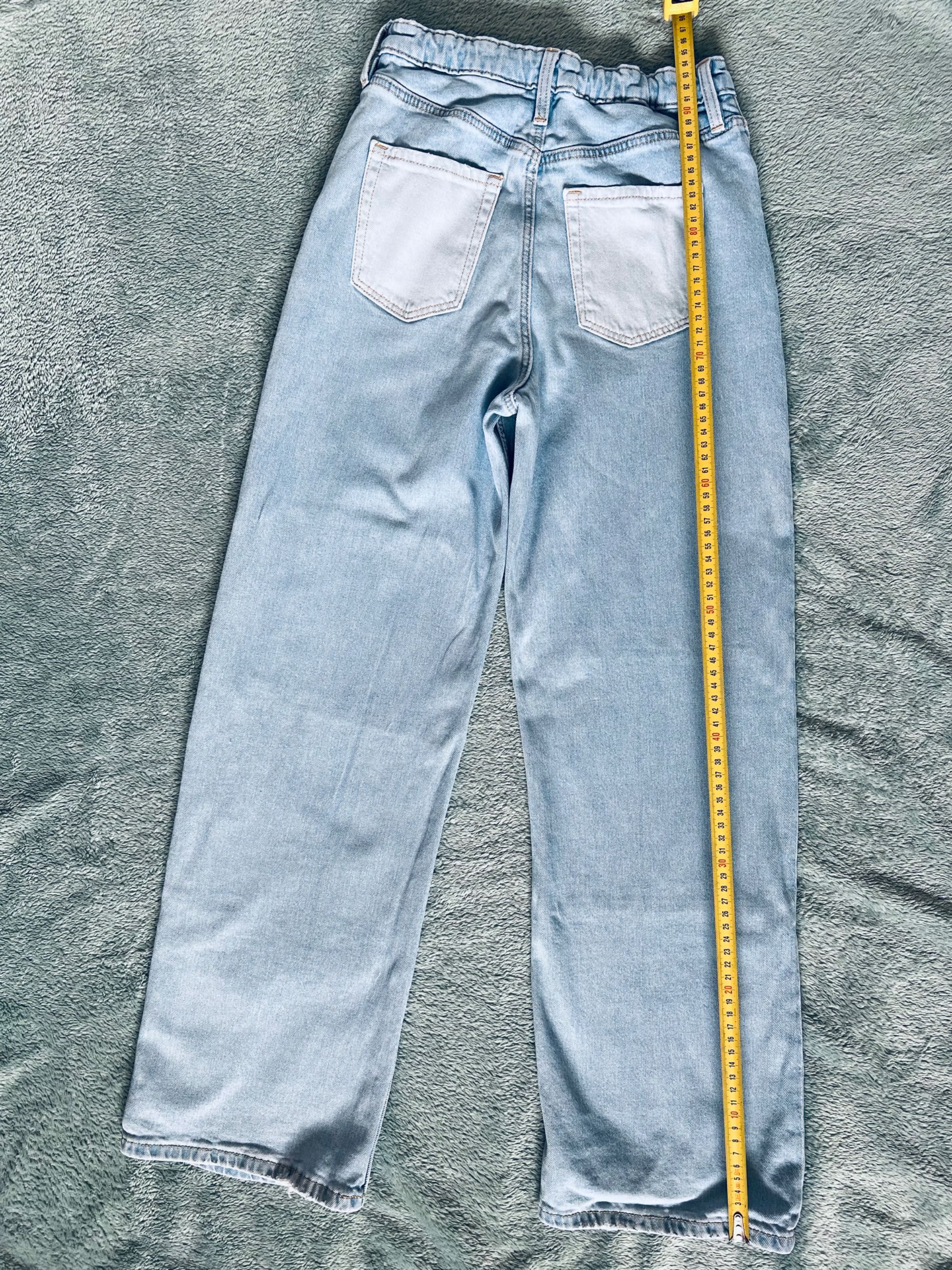 H&M jeans szerokie dżinsy denim oversize dla dziewczynki 152 cm 12 lat