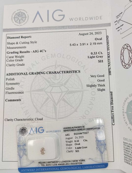 1 peça Diamante natural