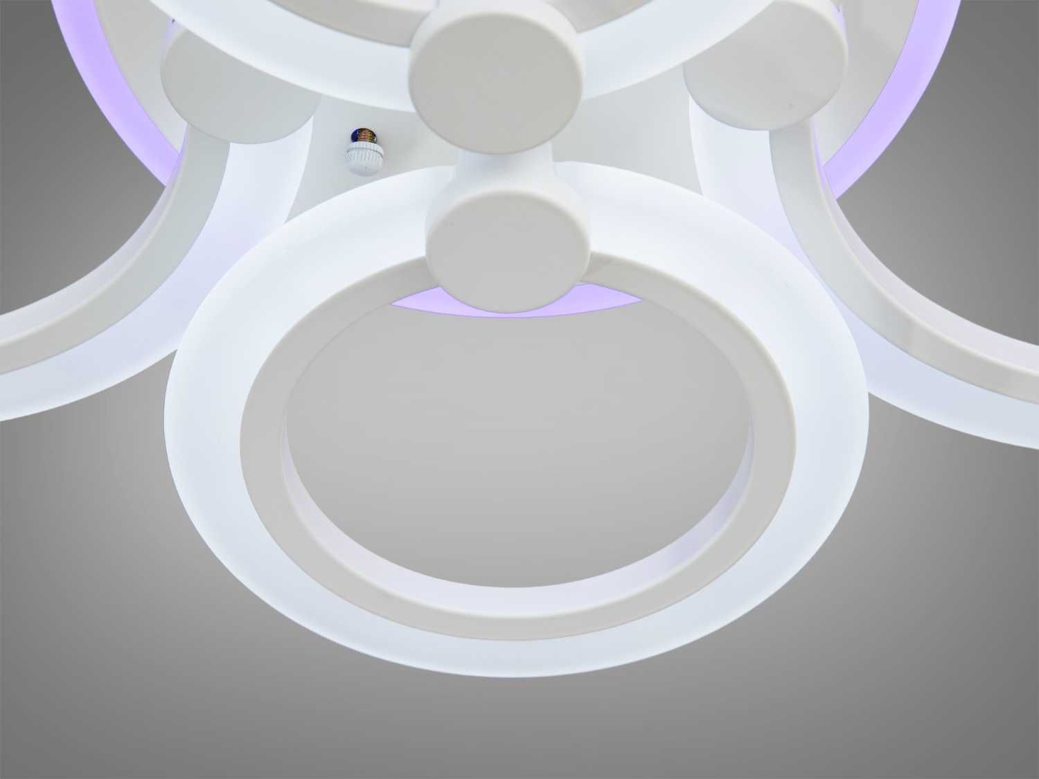 LED-люстра для кухні з пультом, чорна/біла, 80W на 12м2 A8022/4BKLED