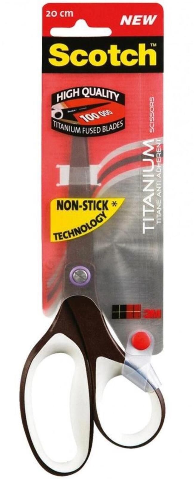 Nożyczki biurowe tytanowe czarno szare 20cm Scotch blister,273x81 mm