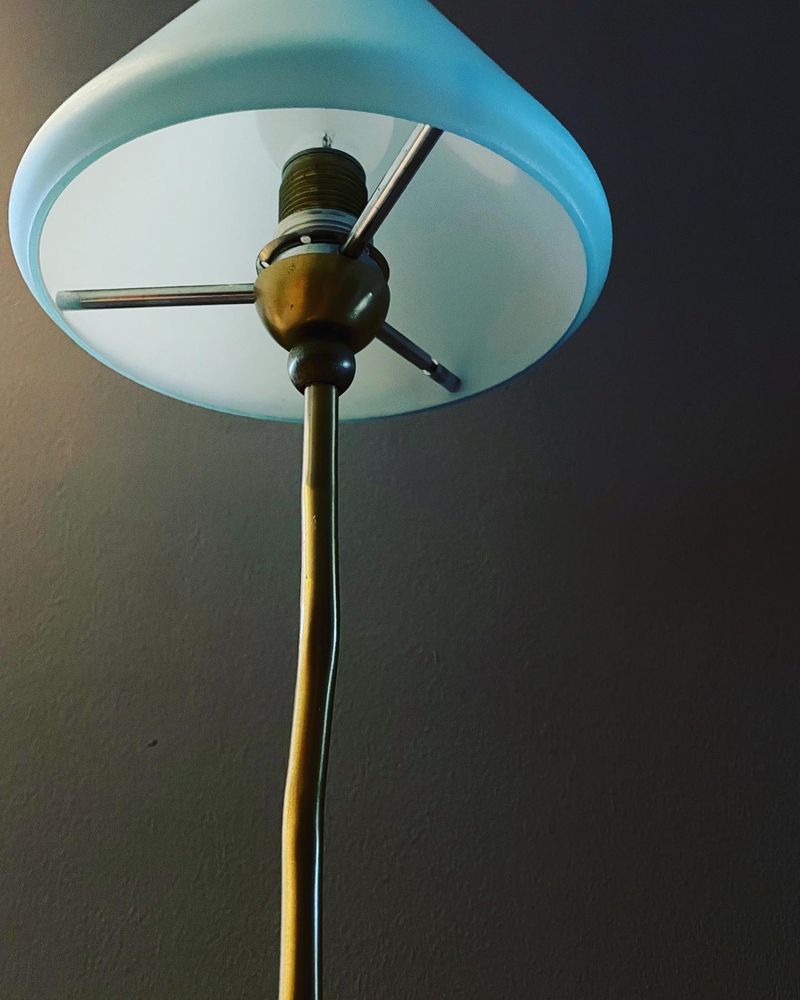 Art deco vintage lampka PRL piękna sypialnia gabinet