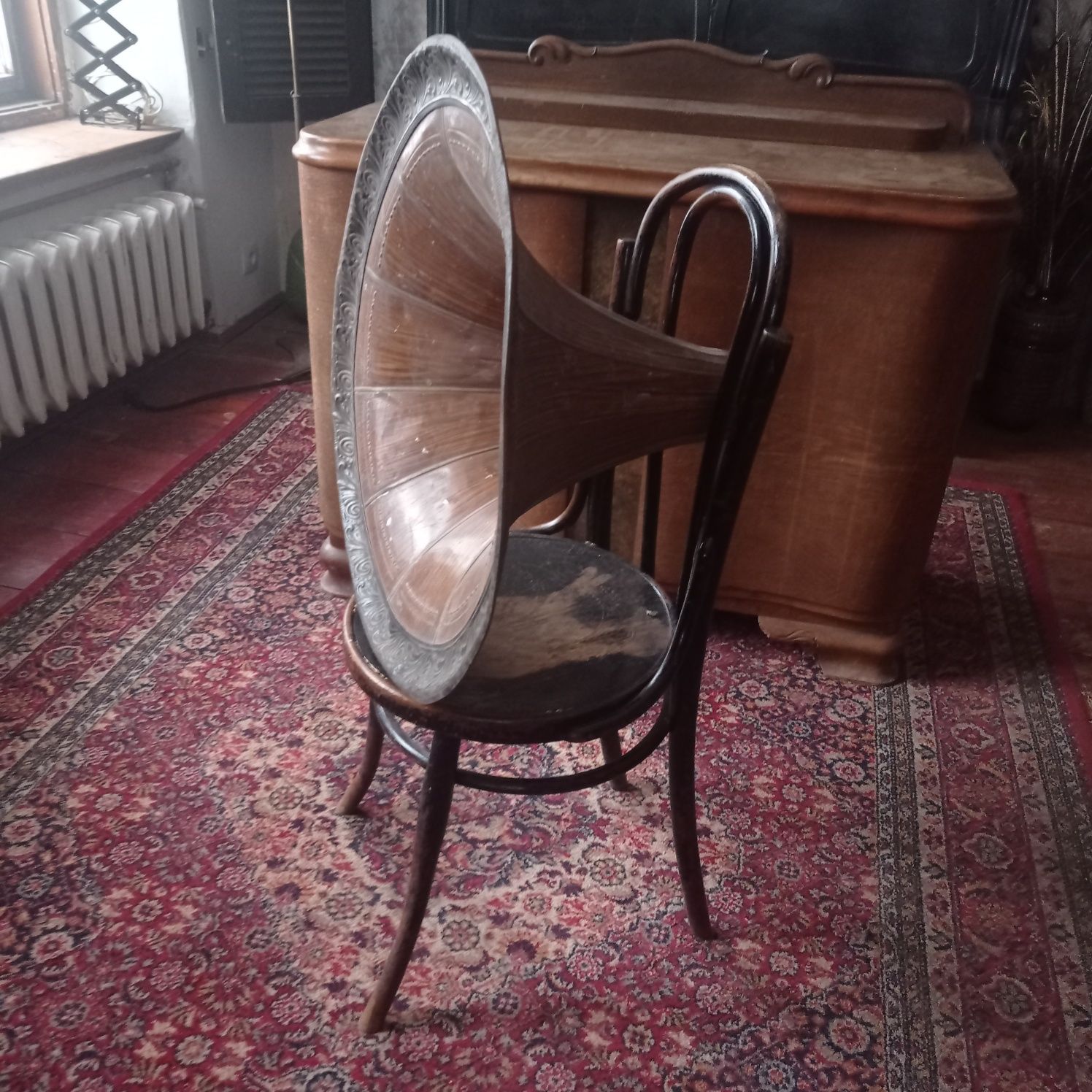 Tuba gramofonowa przedwojenna zabytkowa antyk