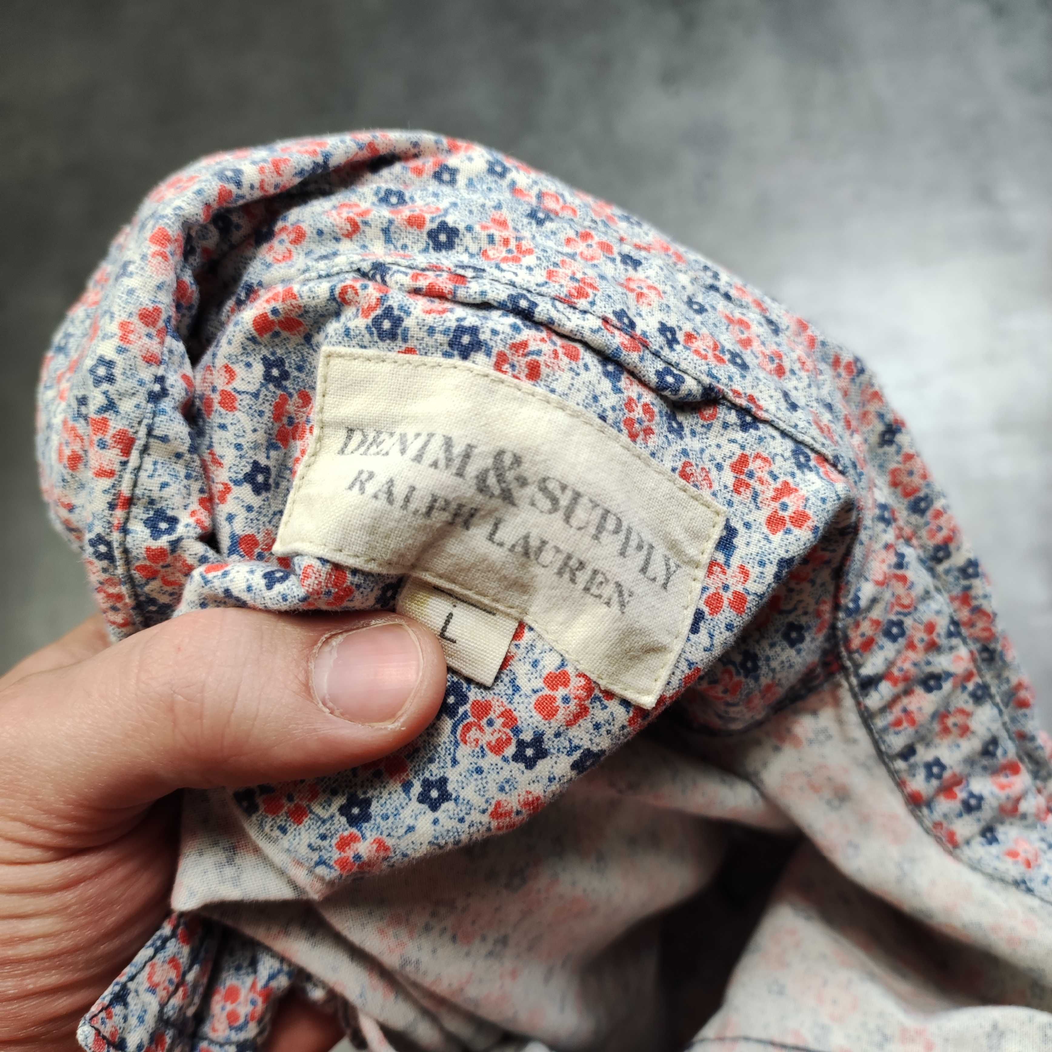 MĘSKA PREMIUM Koszula Elegancka Bawełna POLO Ralph Lauren Kwiaty