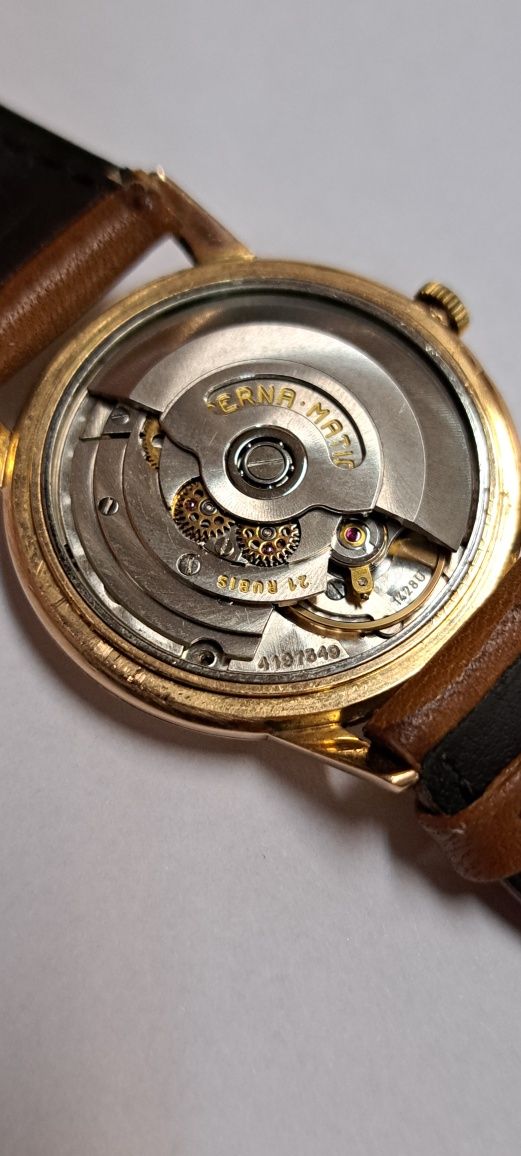 Zegarek Eterna Matic automat sprawny,  w złocie