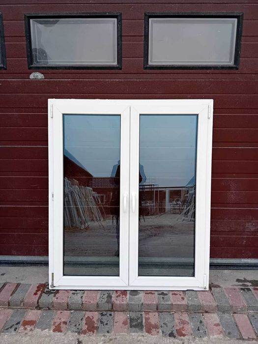 Okno dwuskrzydłowe 121x143 plastikowe pcv DOWÓZ CAŁY KRAJ