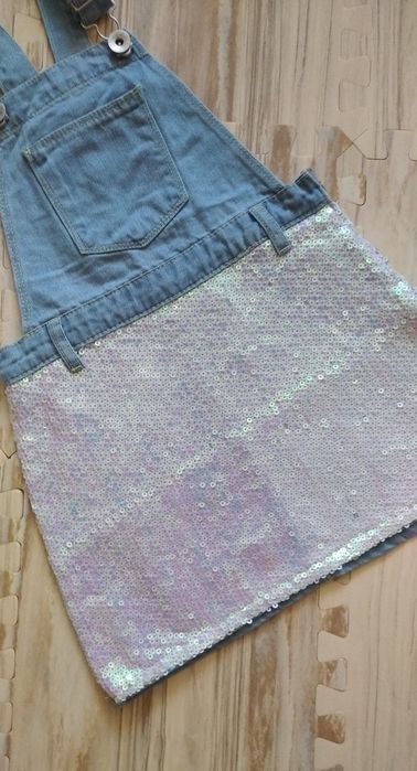 Джинсовий сарафан святковий з паєтками