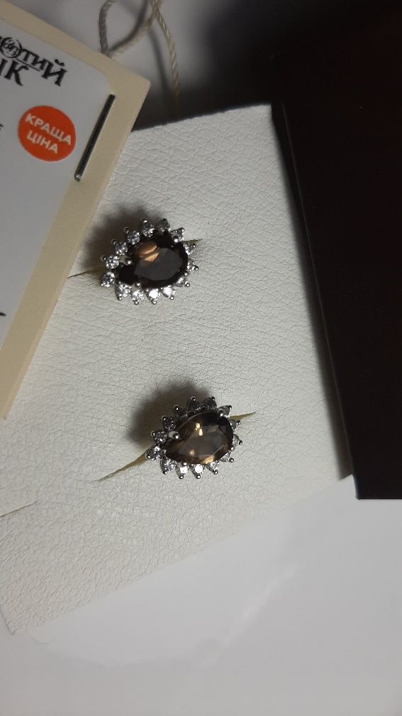 Сережки серебряные