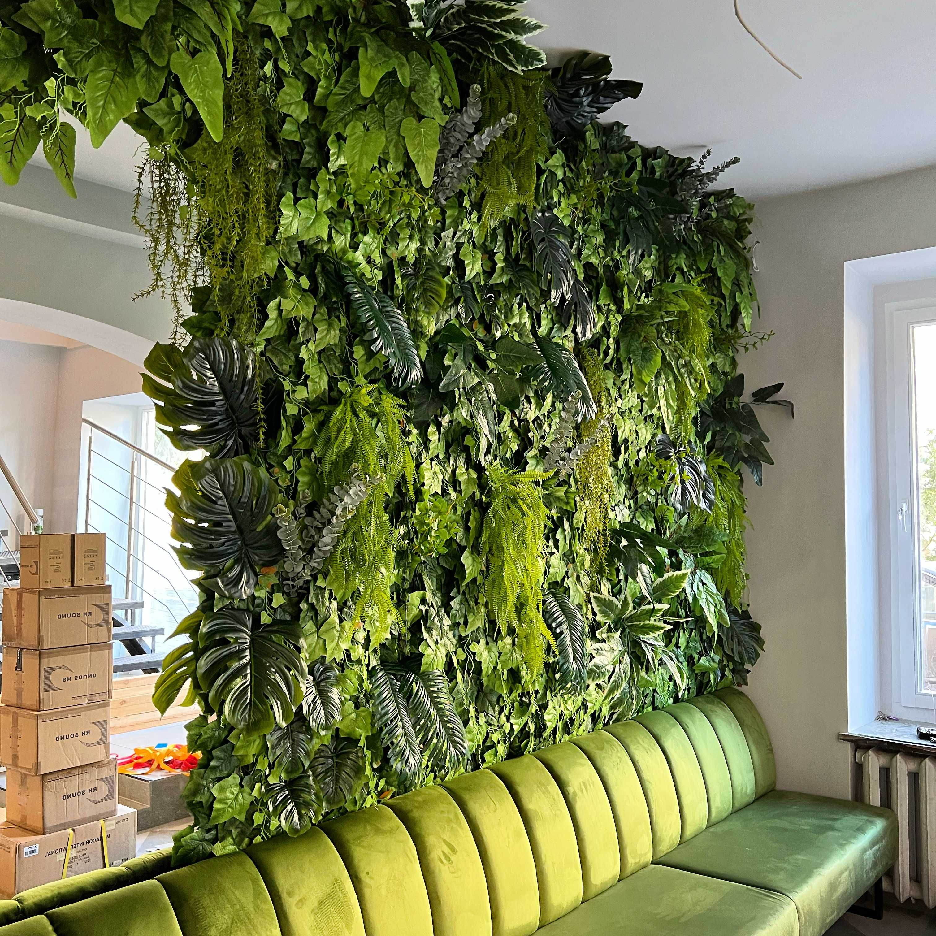 Ogród wertykalny sztuczna zielona ściana z roślin mchu PRODUCENT