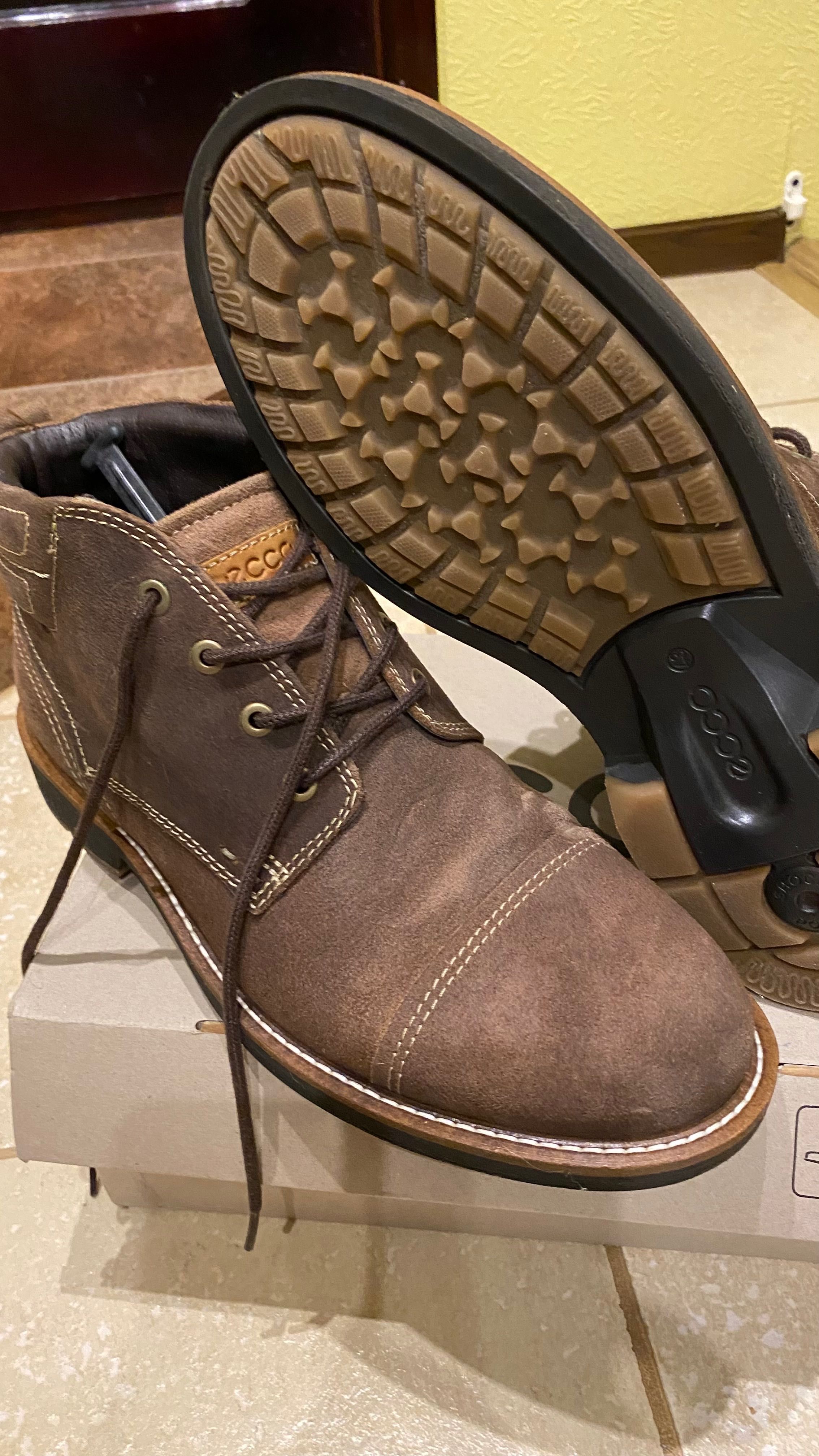 Демисезонные мужские нубук ботинки ECCO 43 размер