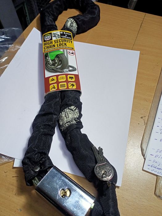 Cadeado aluquete corrente moto portão atrelado