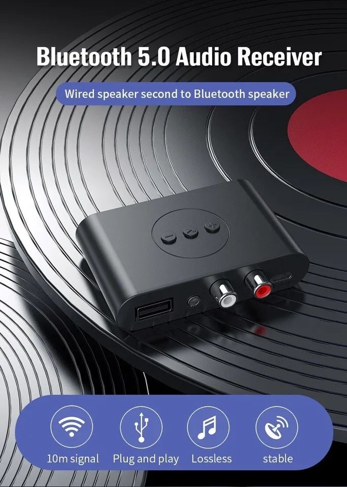 Аудиоприемник BIuetooth 5.0 приймач передавач блютуз ресивер адаптер