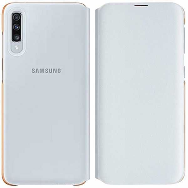 Etui z klapką Samsung Flip Wallet Cover white / białe do Galaxy A70