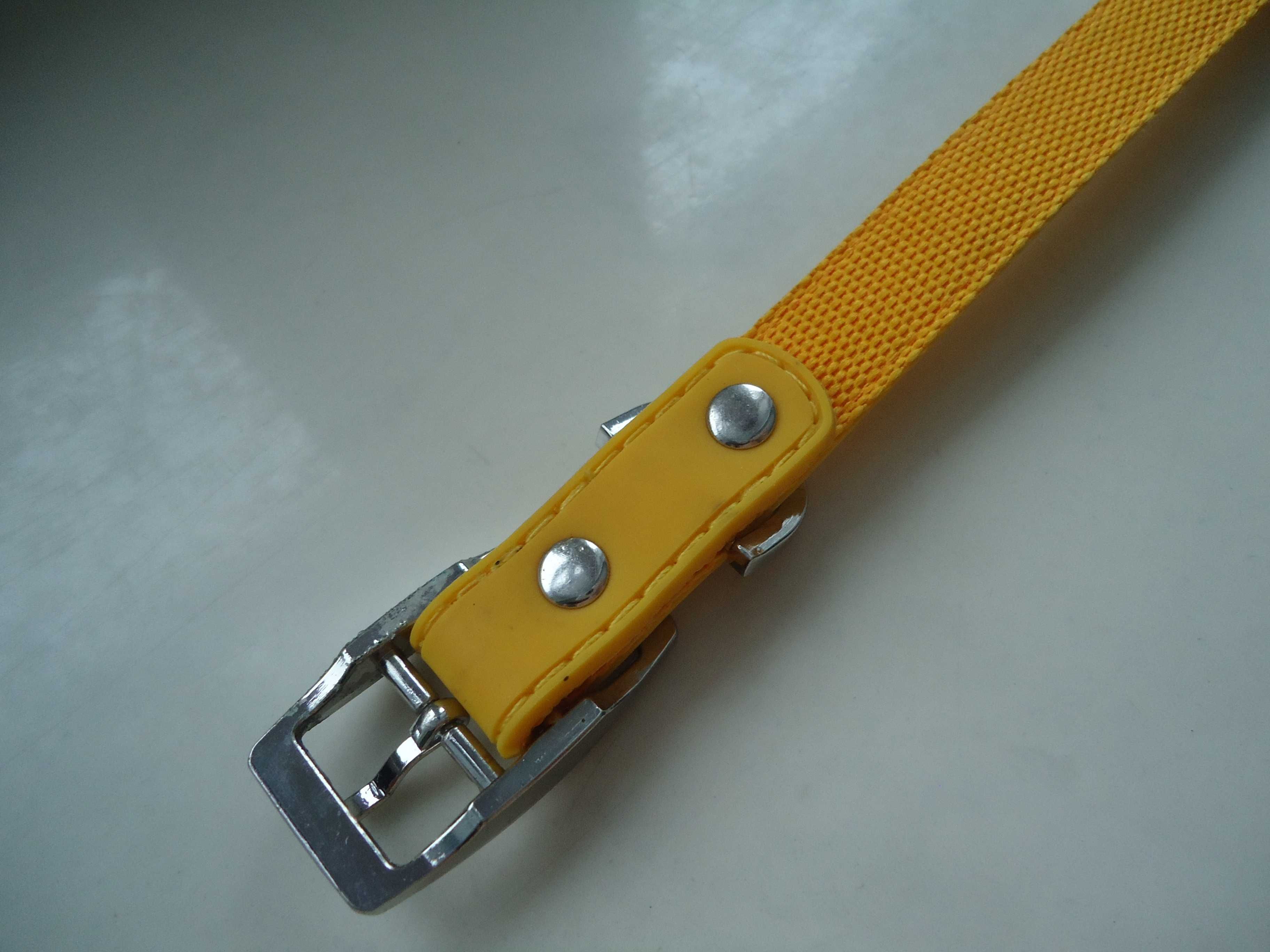 Żółta obroża dla psa 46cm nowa
