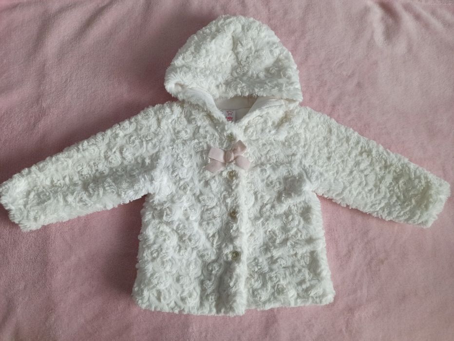 Zestaw do chrztu sukienka i płaszczyk