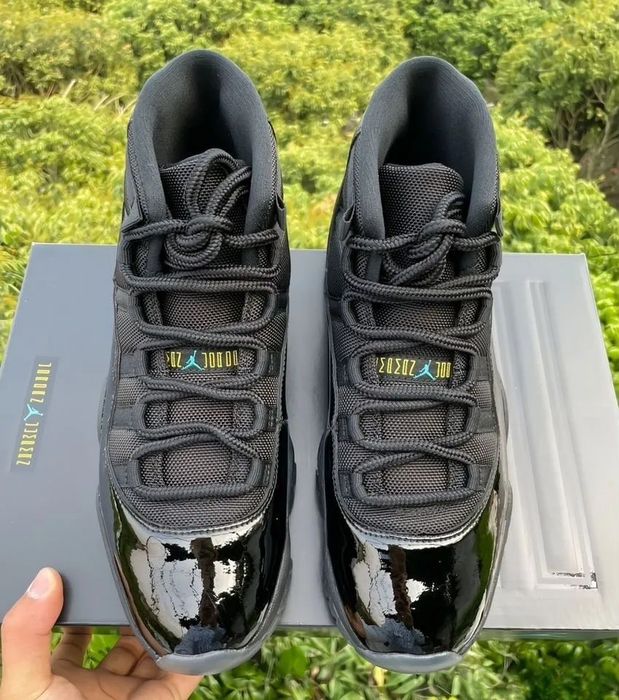 Nike air jordan 11 gamma blue cap retro high black