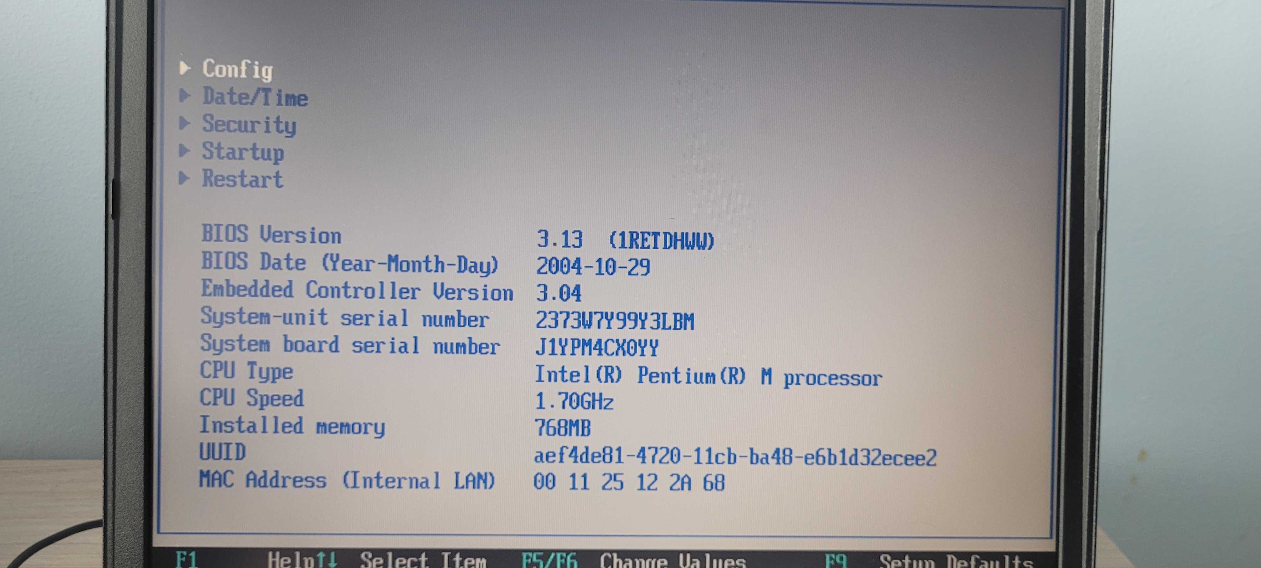 Laptop ibm thinkpad t40