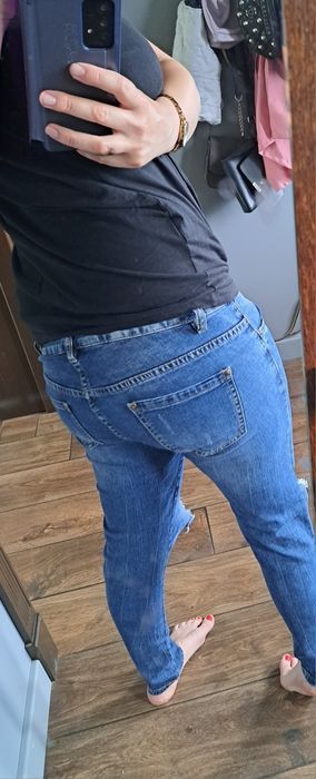 Spodnie jeansowe z dziurami, Toxik, L