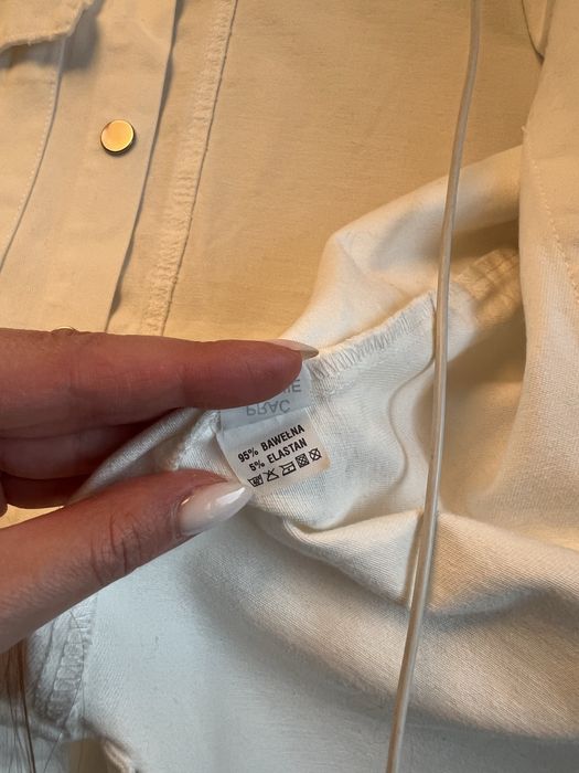 Biała kurtka koszulowa nowa one size