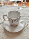 porcelanowa filiżanka, efekt zgniecenia, unikat