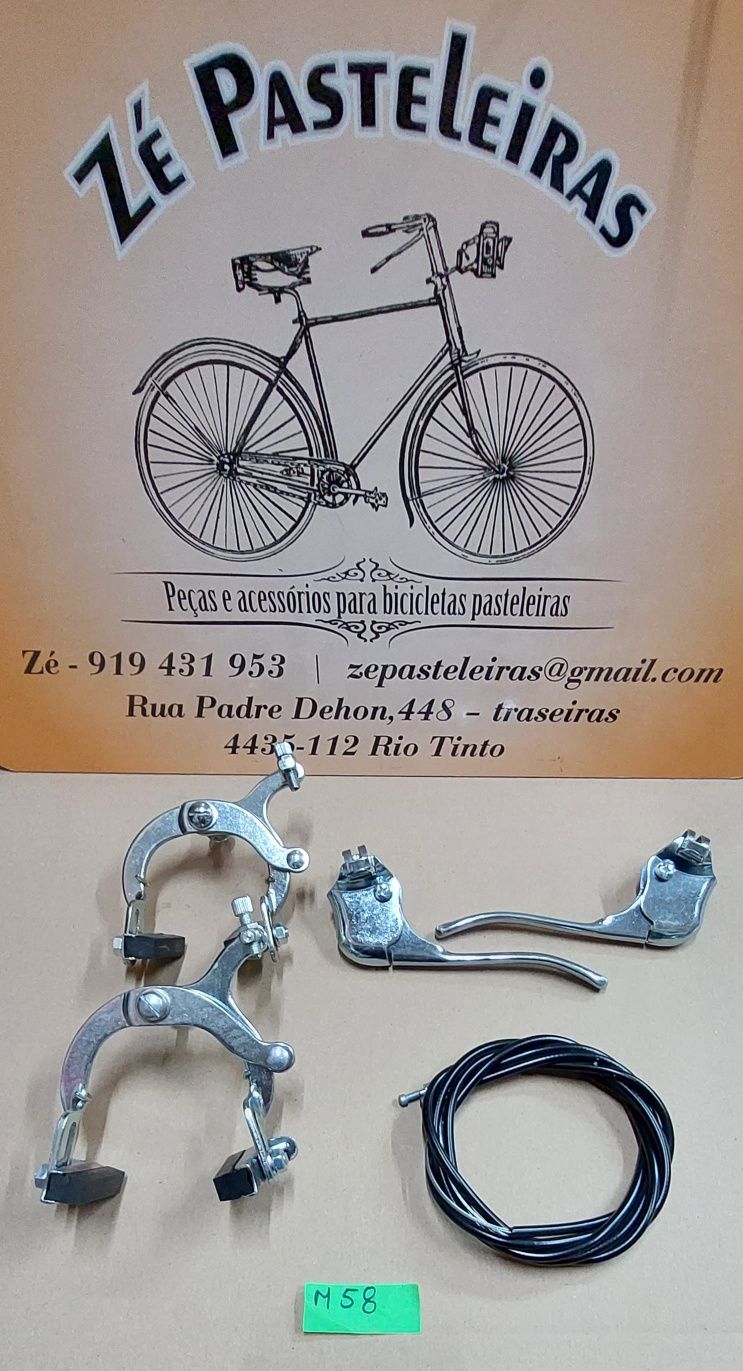 Conjunto de travão de aço novo para bicicleta pasteleira