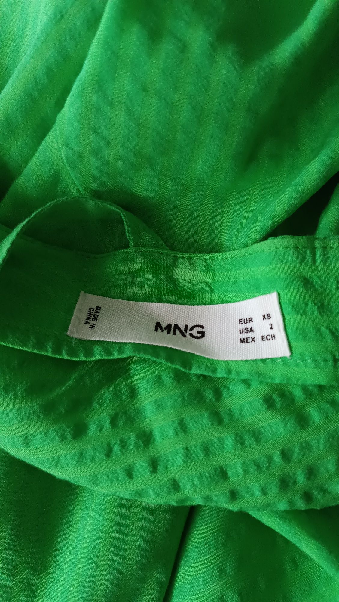 MANGO Sukienka maxi zielona XS 34 wiskoza letnia MNG