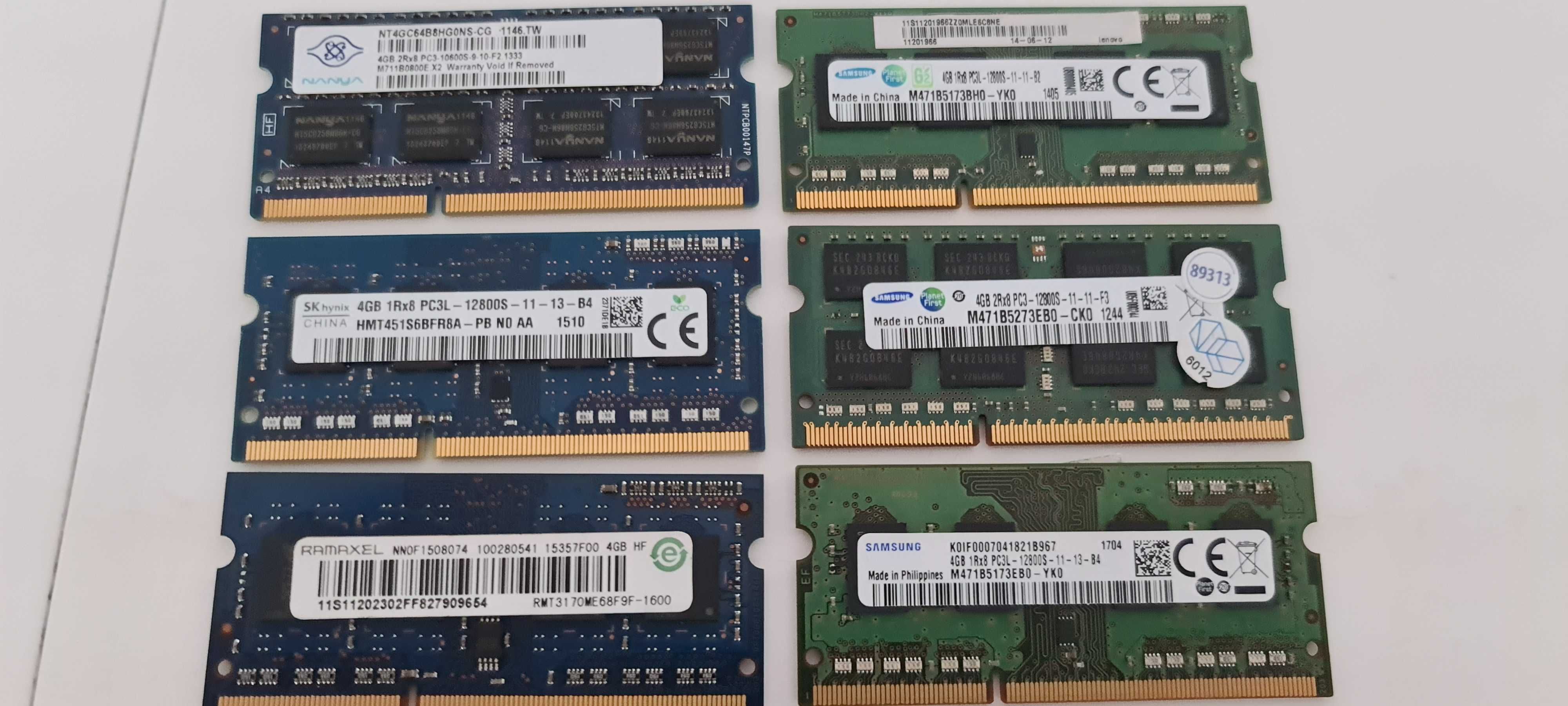 7 Kości ram DDR3 1600MHz 12800S do laptopa