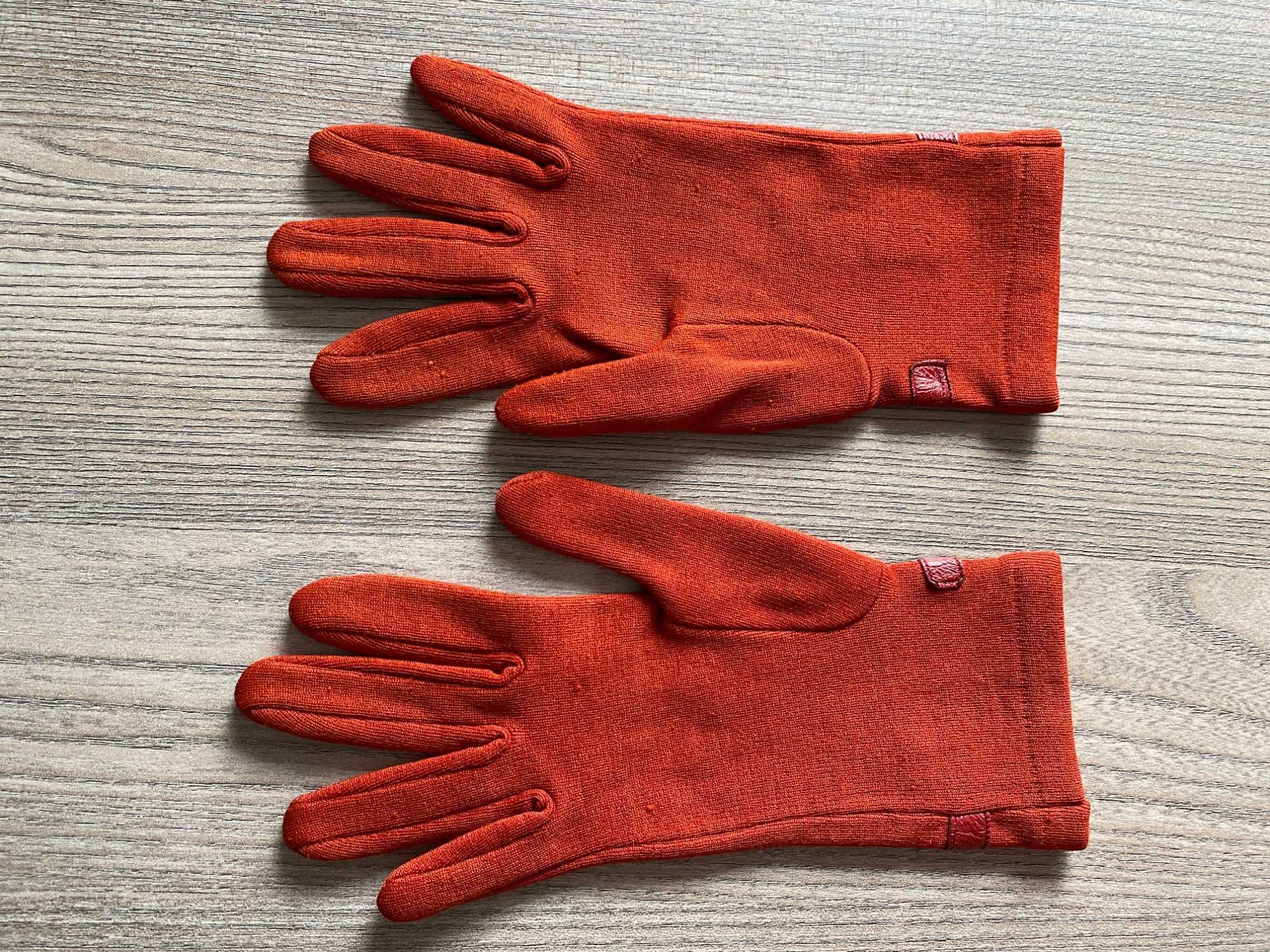 Rękawiczki damskie bawełniane vintage PRL