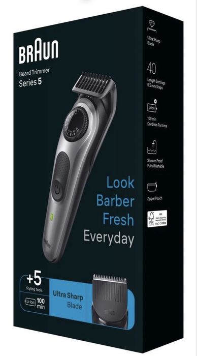 Trymer do brody Braun BT5440 Czarny Akumulatorowy Nowy