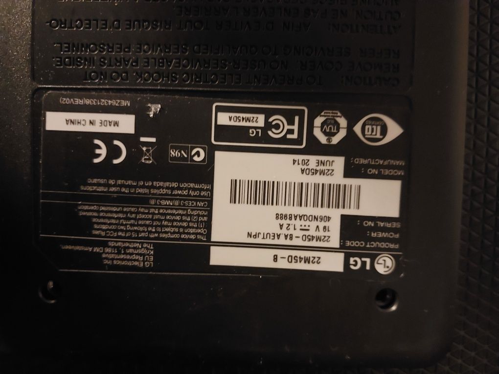 Monitor LG 22M45D-B 21.5" x 1, VGA   okazja