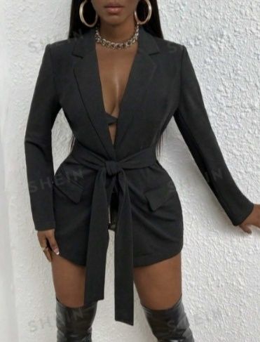 Elegancka marynarka żakiet pasek L