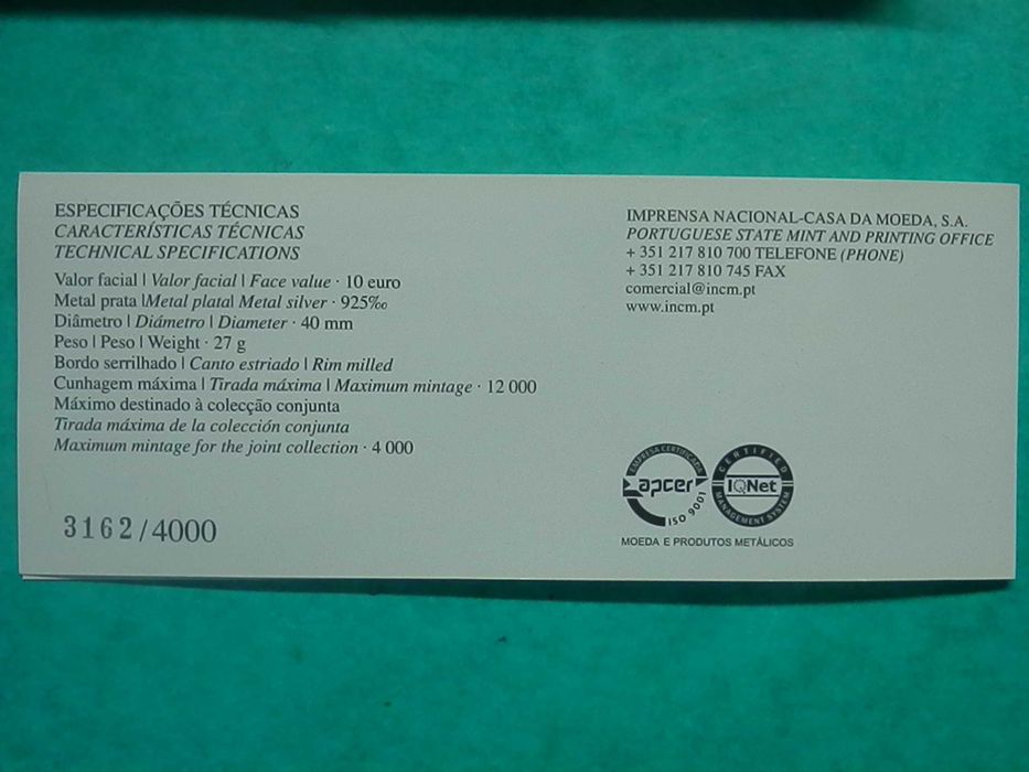 1390 - Euro: 10,00€x2 20º Aniv. adesão Portugal e Espanha, por 98,00